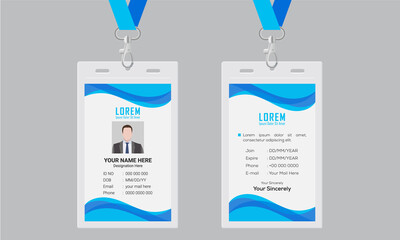 Id card design template ,clean and smooth 
