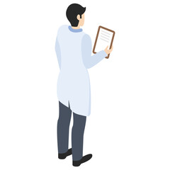 
Chemical reaction isometric icon design 
