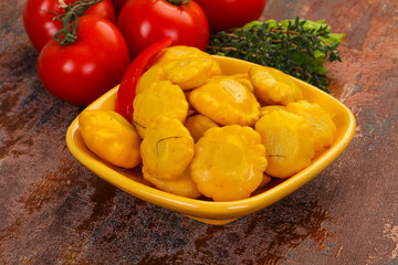 Tasty marinated patisson