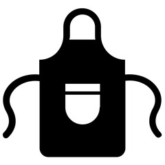 
An apron used by chef and cook while cooking 
