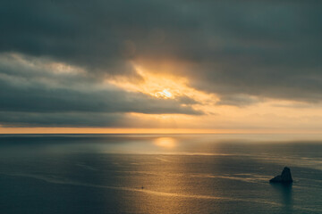 sunset over water