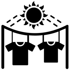 
Clothes in a sunlight for drying 
