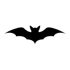 Simple illustration of bat silhouette for halloween day greeting cards