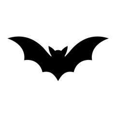 Simple illustration of bat silhouette for halloween day greeting cards