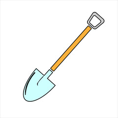 Simple shovel icon illustration Concept of work tools