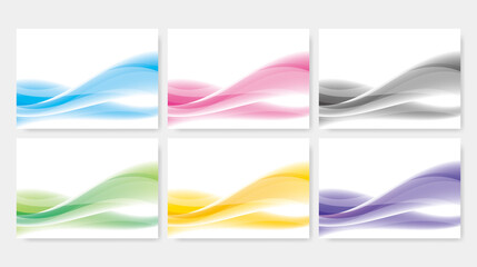 曲線　抽象背景　セット