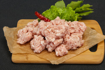 Homemade pork minced meat for cooking