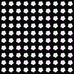 Naklejka na ściany i meble white and pink flower repeat pattern and seamless vector