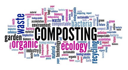 Obraz premium Composting words collage