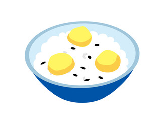 お茶碗に盛られた栗ご飯