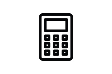 School Outline Icon - Calculator