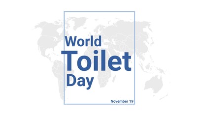World Toilet Day International holiday card. November 19 graphic poster.