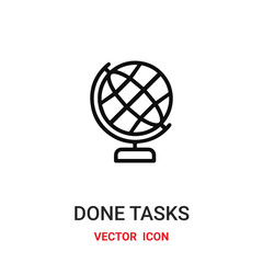 globe icon vector symbol. globe symbol icon vector for your design. Modern outline icon for your website and mobile app design.