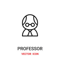 professor icon vector symbol. professor symbol icon vector for your design. Modern outline icon for your website and mobile app design.