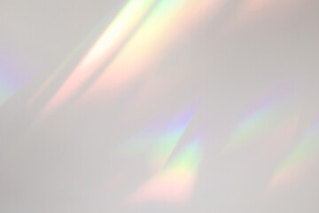 Blurred rainbow light refraction texture overlay effect for photo and mockups. Organic drop...