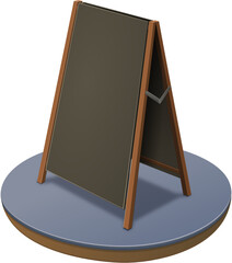 Black Sandwich board	(isolated)