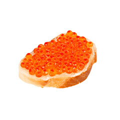 sandwich with red caviar