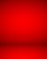 Obraz premium Empty red color studio room luxury background. Abstract gradient