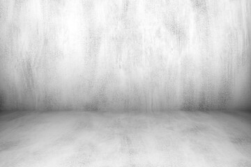 Concrete wall white color for background. Old grunge textures with scratches and cracks. White painted cement wall texture.