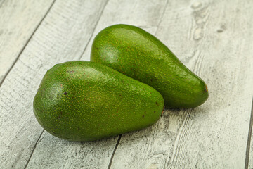 Two ripe exotic avocado vegetable
