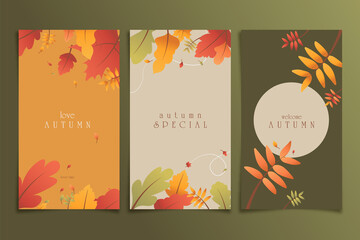 Gradient Design Autumn Banners Set