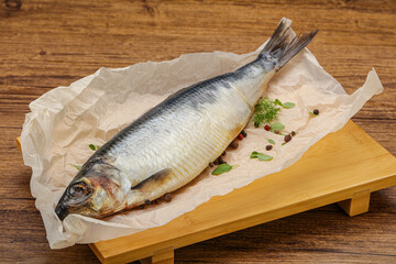 Salted Herring fish with pepper