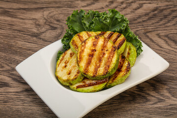 Vegan cuisine Grilled zucchini slices