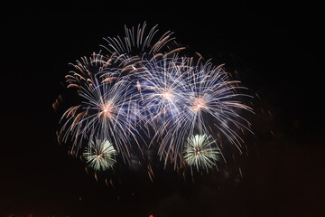 Holidays Fireworks at night sky