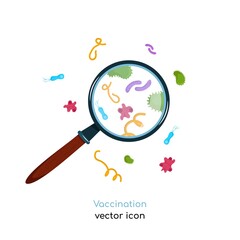Bacterias in lens image