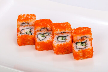 California roll with prawn and cheese