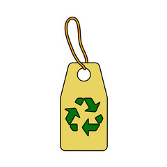 Tag With Recycle Sign Icon