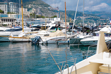 Monaco-Monte Carlo marine: wonderful city of the cote-d‚ÄôAzur in a sunny day with blue sky