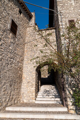 architecture of alleys, squares and buildings in the town of Miranda in the province of Terni