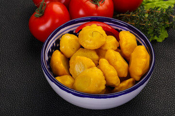 Tasty marinated patisson