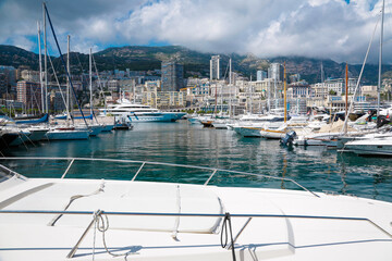 Monaco-Monte Carlo marine: wonderful city of the cote-d‚ÄôAzur in a sunny day with blue sky