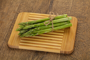 Raw asparagus heap