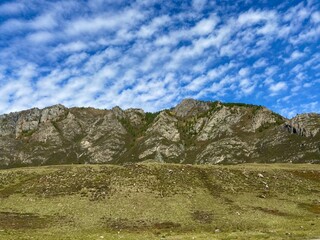 mountain landscape with clouds
