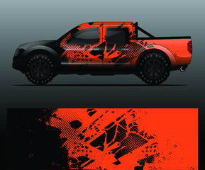 Truck decal graphic wrap vector, abstract background