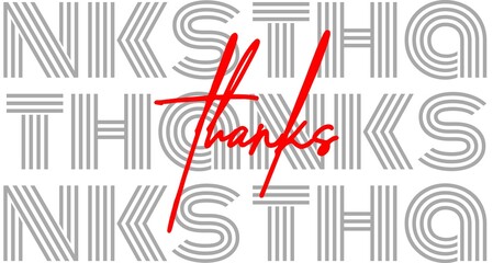 Thank You Card. Hand Written Lettering for Title, Heading, Photo Overlay, Wedding Invitation, Thank You Message. 