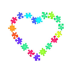 Business conundrum jigsaw puzzle rainbow colors 