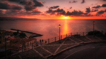 Sunset Over Ionian Sea Pizzo Calabro