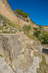 the remains of a medieval fortress city (according to other sources - a monastery) Tepe-Kermen,...