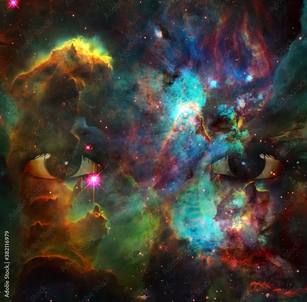 Canvas Prints eyes in space