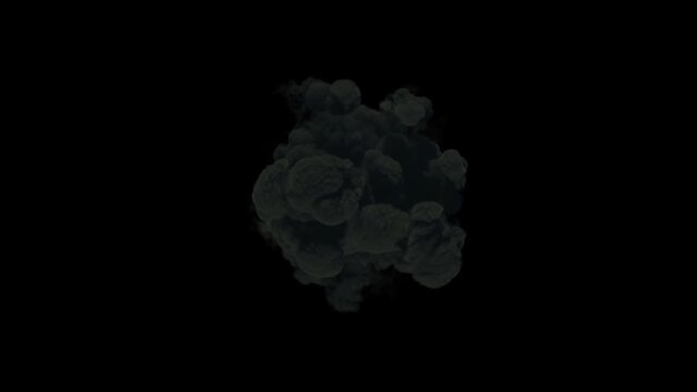 3D special effect, small explosion for scenes such as wars and disasters, the rising smoke cloud generated by nuclear bomb