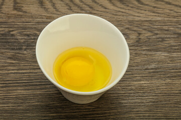 Raw Chicken egg in the bowl