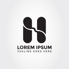 H letter logo design.