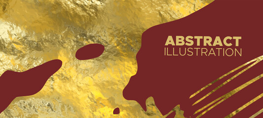 Vector Red and Gold Design Templates for banner.