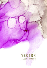 Alcohol ink vector texture. Fluid ink abstract background.