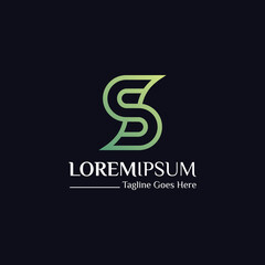 Letter S logo design template elements.