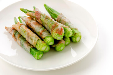 オクラの豚バラ肉巻き